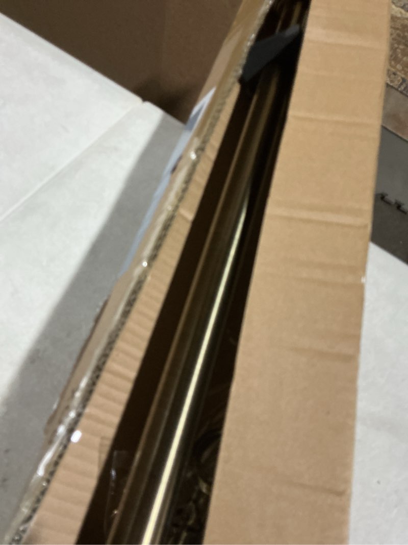 Condition photo showing As Is for Heavy Duty Curtain Rods,1 1/4" Large Diameter Premium Nonadjustable Curtain Rod,48in/4ft Custom Window Treatment Rods with Durable Aluminum Brackets and End Caps,Antique Bronze Finish Antique Bronze 48in/4ft