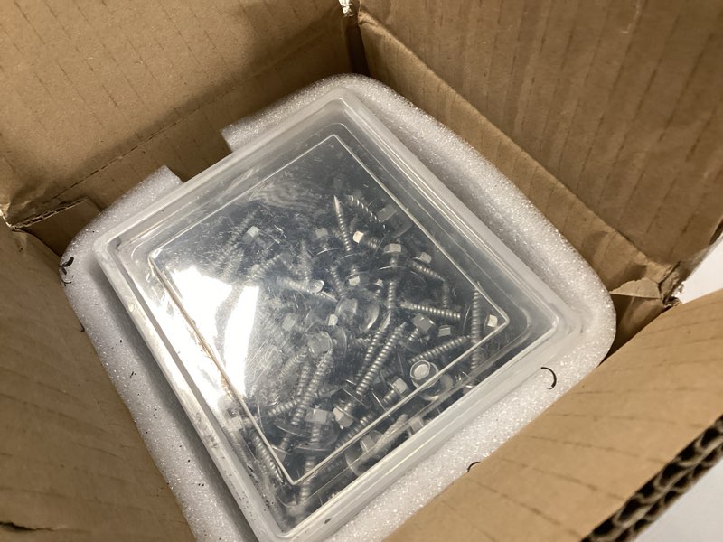 Condition photo showing Good Condition for fmhotu metal roofing screws #10×1-1/2inch, 320-pcs, hex head rustpert coating sheet metal to wood siding screw with epdm rubber washer, sharp point, hex socket included #10×1-1/2 320