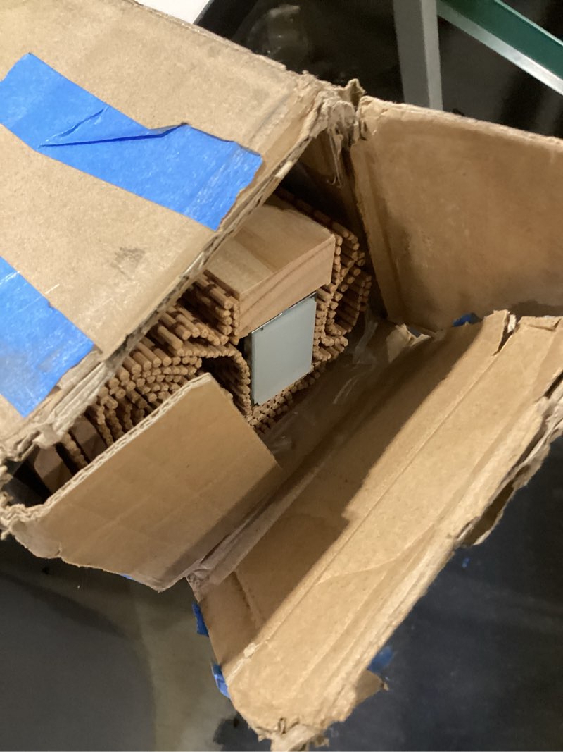 Condition photo showing As Is for LazBlinds No Tools No Drill Cordless Bamboo Roman Shades, Light Filtering Window Treatment, Roll Up Bamboo Blinds for Windows 36'' W x 64'' H, Acorn Light Filtering-acorn 36" W x 64" H