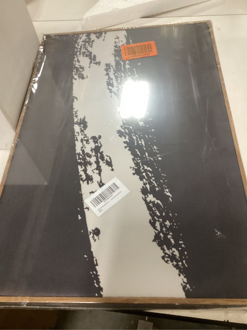 Condition photo showing New/Like New for OIQArtOIQ 3 Piece Large Abstract Canvas Wall Art For Living Room Black and White Framed Wall Art Dynamic Lines Geometric Modern Minimalism Art Prints Artwork For Bedroom Office Dining Room 12x16 in Abstract Black Round Framed 12"x16" Natural