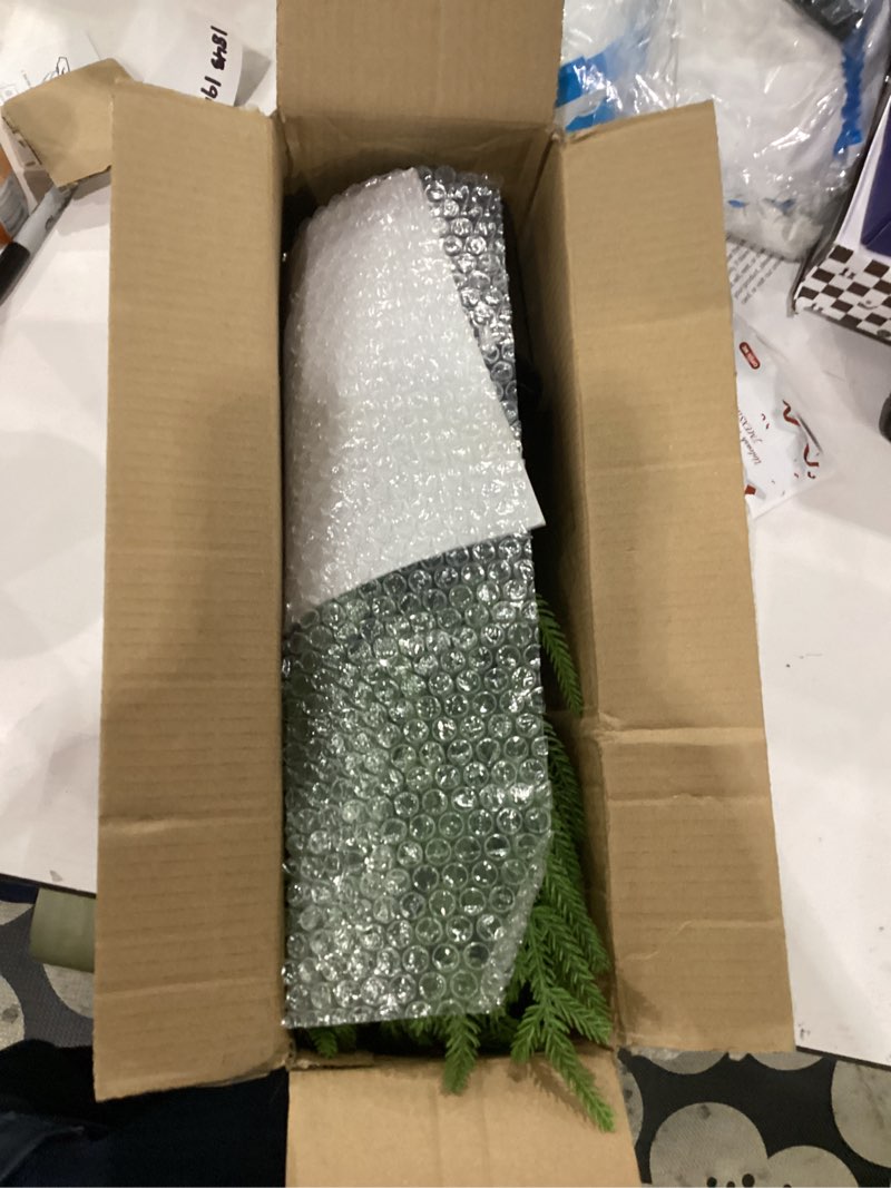 Condition photo showing New/Like New for WBHome 2ft Tabletop Artificial Norfolk Pine Tree - 24" Faux Tree Potted Green for Front Porch Christmas Indoor Outdoor Decor, Ornament Decorations Inculded Norfolk 2 FT