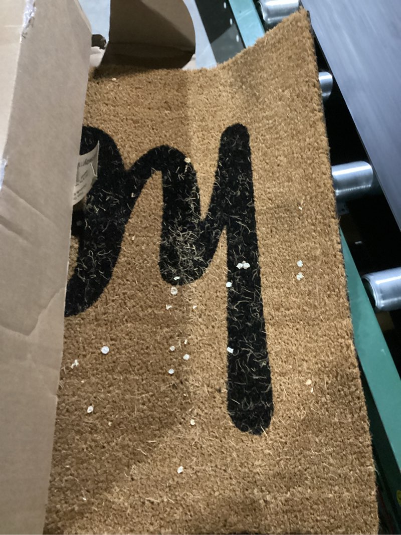 Condition photo showing Good Condition for calloway mills 100342436nbs hello doormat, 24" x 36", natural/black natural/black 2' x 3' (rectangular)
