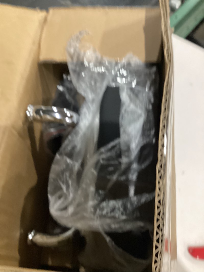 Condition photo showing As Is for KKTONER PU Leather Round Rolling Stool with Foot Rest Swivel Height Adjustment Spa Drafting Salon Tattoo Work Office Massage Stools Task Chair Small (Black)