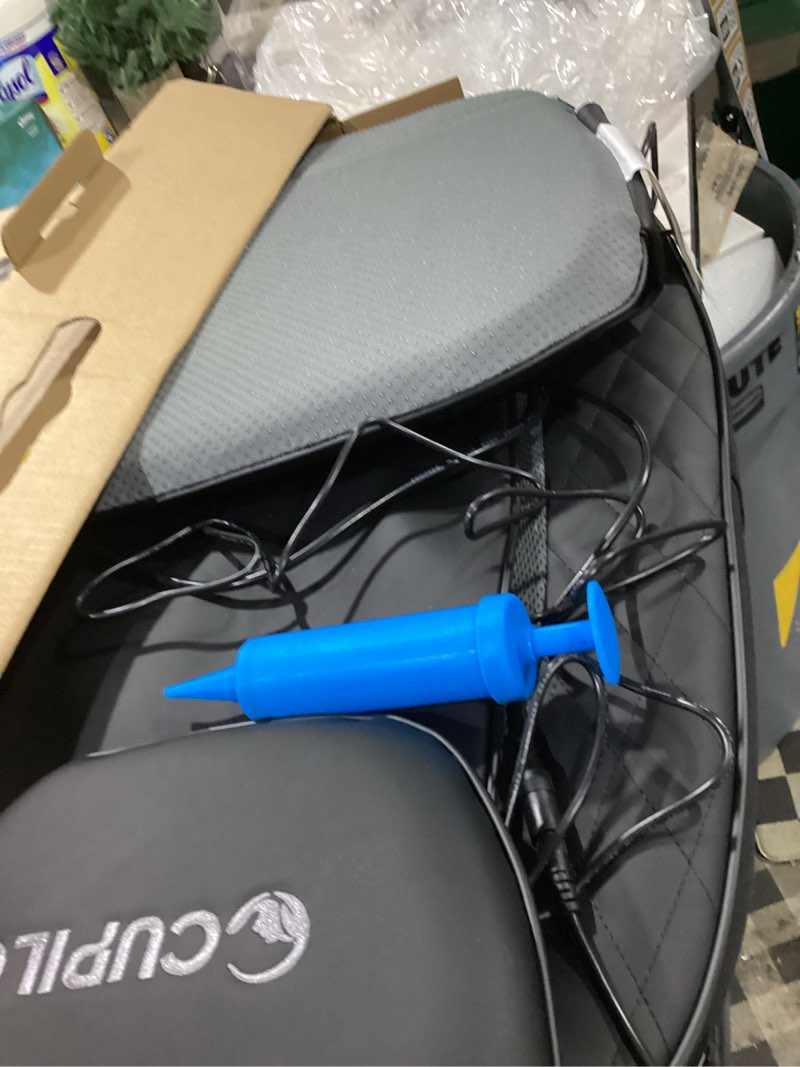 Condition photo showing As Is for cupilo back massager for pain relief deep tissue - shiatsu massage chair pad for back with heat,back support inflatable flap chair massage,gifts for men dad