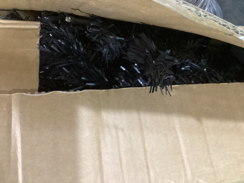 Condition photo showing Good Condition for DWVO 6ft Pre-lit Black Christmas Tree with Lights, Prelit Halloween ChristmasTtrees with 818 Tips & 250 UL Listed Lights, Automatic Branches & Easy Assembly with Remote Control for Home Party Black 6ft