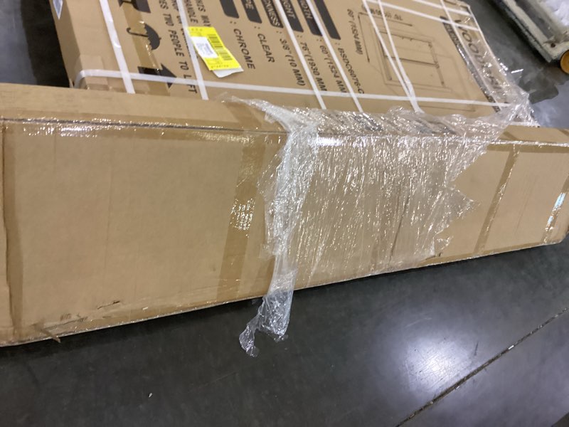 Condition photo showing As Is for Fredbeck 32x96 inch White Barn Door with 5.5FT Sliding Door Hardware Kit Included & Handle,Solid,MDF