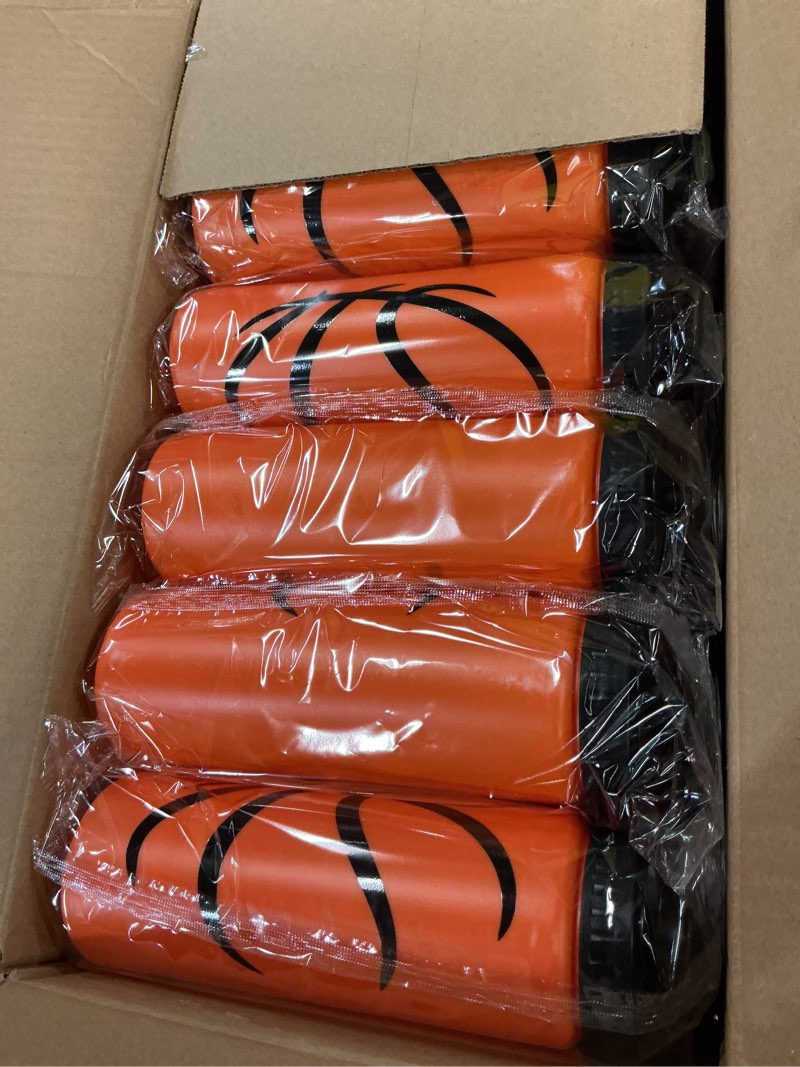 Condition photo showing New/Like New for 12 Pack Basketball Water Bottle Bulk with 300 PCS Stickers 20 oz Reusable BPA-Free Water Bottles for Boys Sports Squeeze Bottles Basketball Party Favors Gifts For Team 4# basketball
