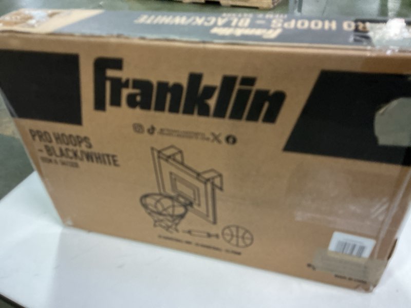 Condition photo showing New/Like New for franklin sports mini basketball hoops - kids indoor over the door mini hoop + basketball sets - perfect game accessory for bedroom + office
