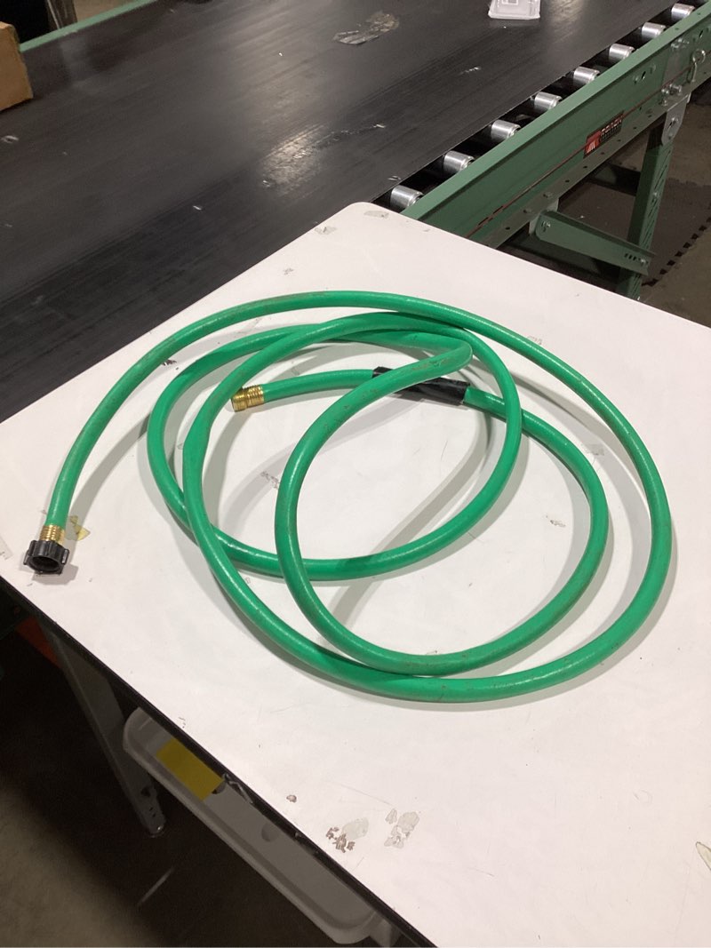 Condition photo showing As Is for swan 5/8-in x 15-ft light -duty vinyl green hose