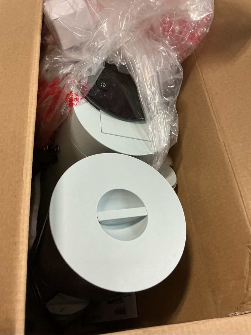 Condition photo showing As Is for Ninja Pods & Grounds Specialty Single-Serve Coffee Maker, K-Cup Pod Compatible, Built-In Milk Frother, 6-oz. Cup to 24-oz. Travel Mug Sizes, Iced Coffee Maker, Glacier Blue, PB051GB