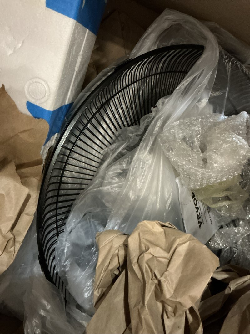 Condition photo showing As Is for VEVOR 18 inch Wall Mount Fan Oscillating 2 Packs, 3 speed High Velocity 4000 CFM Industrial Wall Fan for Indoor, Commercial, Residential, Warehouse, Greenhouse, Workshop, Basement, Garage,Black