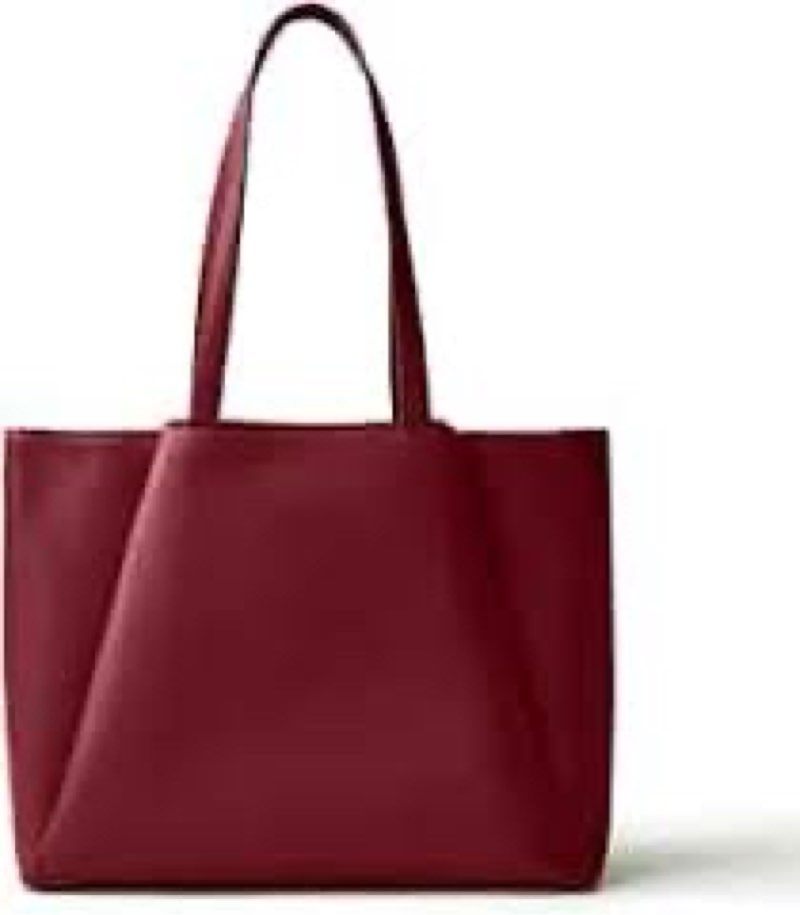 work tote bags for women 15.6 inch - laptop tote bag with zip compartments - large pu leather office purse computer briefcase