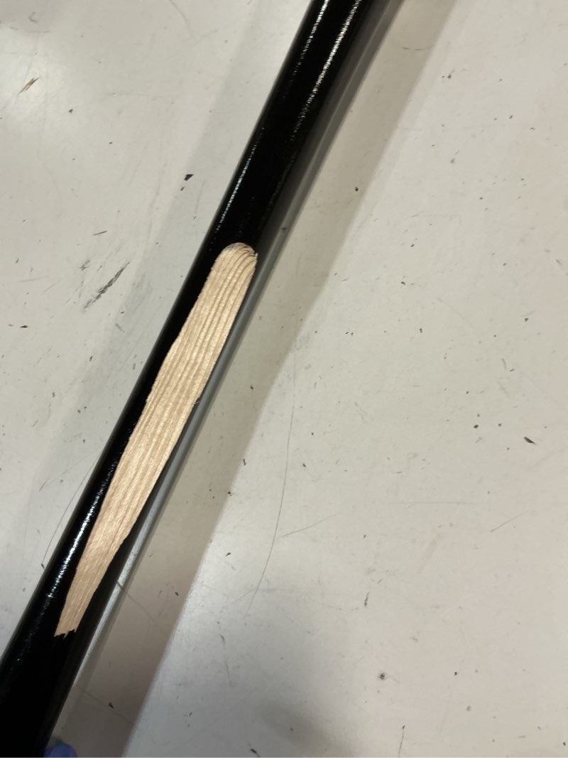 Condition photo showing As Is for rawlings | pro preferred maple wood baseball bat | gameday profile - trout/harper/machado/albies