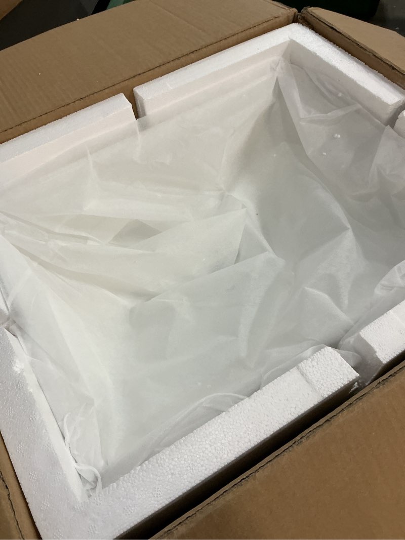 Condition photo showing Good Condition for Lordear Vessel Sink Rectangle 19 Inch Bathroom Sink,Rectangular Modern Above Counter Bathroom Sinks White 19x15 Inch Porcelain Ceramic Vessel Vanity Sink Art Basin 19"x15" A - White