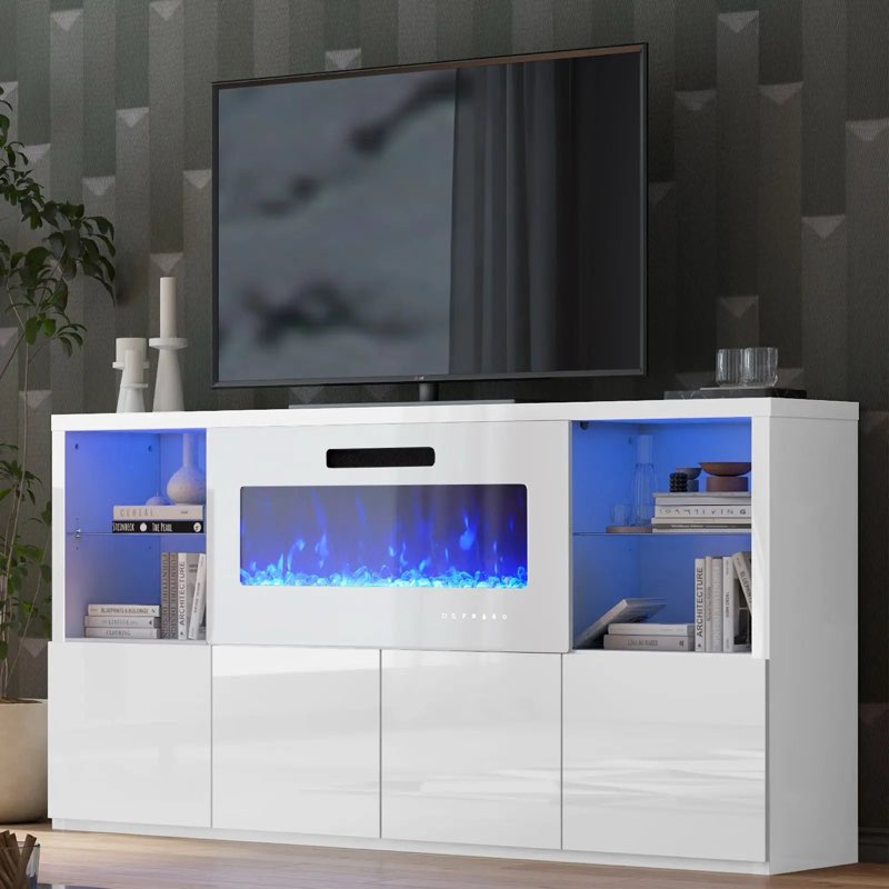 ( incomplete,only 1 box)Nebula 68\" Fireplace TV Stand