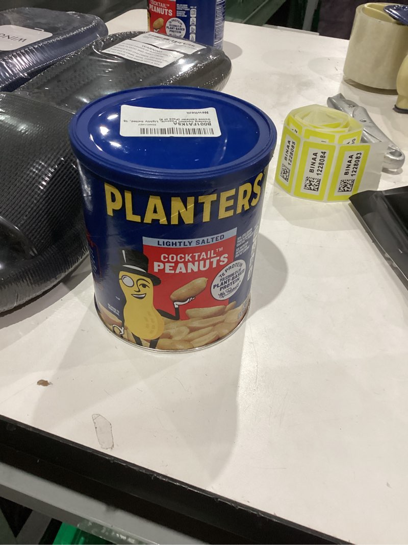Condition photo showing New/Like New for Planters Cocktail Peanuts, Lightly Salted, 16 Ounce Canister (Pack of 6)