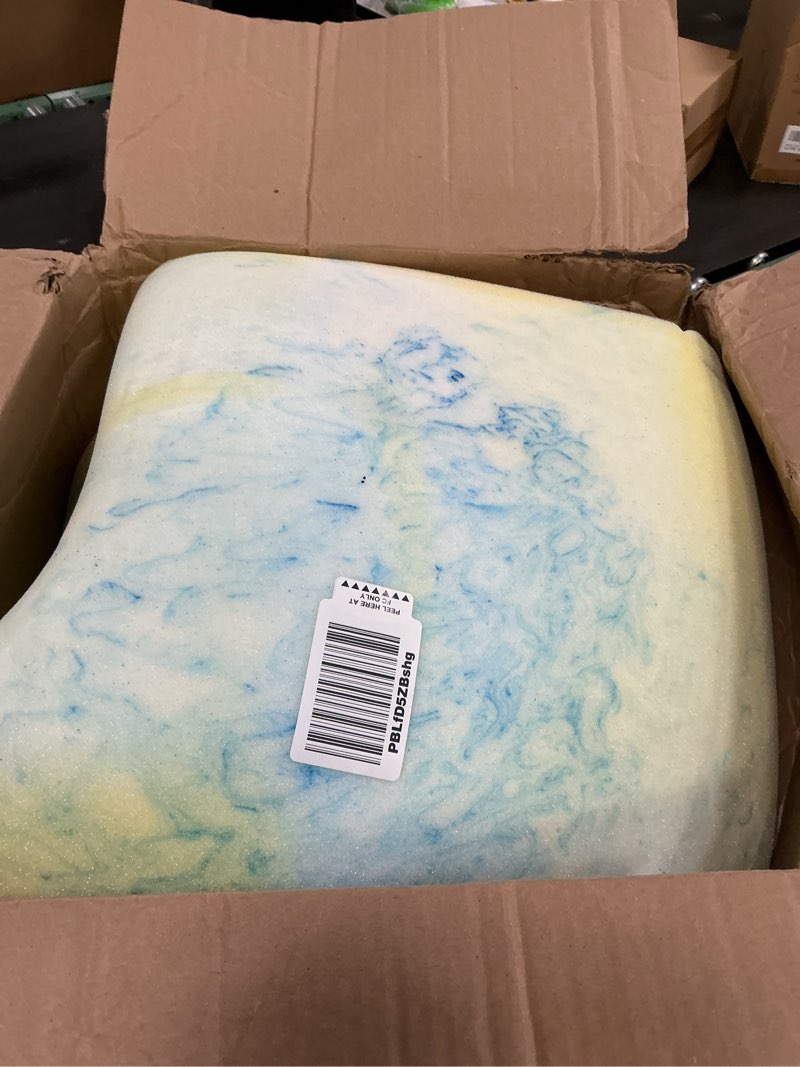 Condition photo showing As Is for SINWEEK 3 Inch Mattress Topper 5-Zone Memory Foam Mattress Topper Pressure Relieve Soft Mattress Pad, CertiPUR-US Certified, Twin Size Blue Twin 3 Inch-Blue