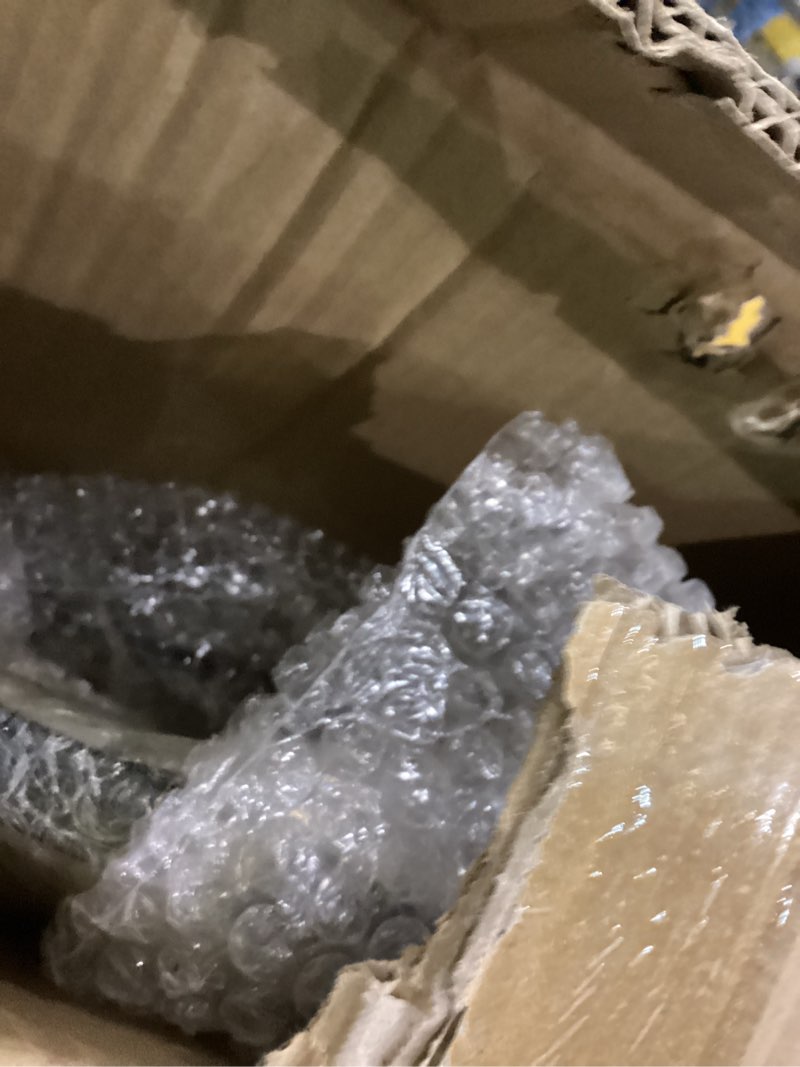 GLGN 3 Tiered Serving Stand,19 Inch Wooden Dessert Display Stand with Black Metal Frame & White Pane