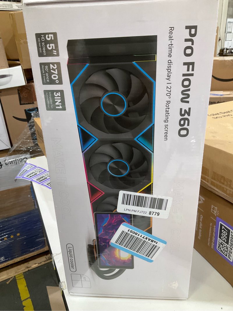 Condition photo showing New/Like New for Jungle Leopard PF 360 CPU Water AIO Cooler Liquid Cooling|5.5-inch LCD Magnetic Screen|360mm ARGB Infinity Mirror 2000RPM PWM Fan|Lower Noise ?30DBA|for Intel LGA1851/1700/1200/115X AMD AM4/AM5-Black PF 360 Black