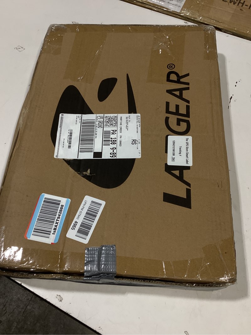 Condition photo showing Good Condition for lapgear home office pro lap desk with wrist rest, mouse pad, and phone holder - black carbon - fits up to 15.6 inch laptops - style no. 91598 home office pro w/wrist rest black carbon