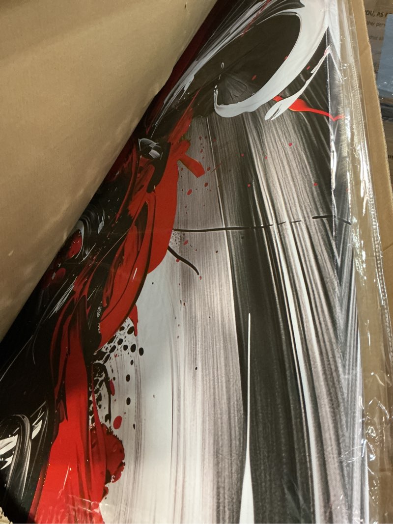 Condition photo showing New/Like New for Black and White Red Large Canvas Wall Art for Living Room Framed Print Picture Painting Bedroom Office Wall Decor Modern Room Abstract Wall Decorations Artwork Size 20x40 Ready to Hang Black and White Red 20x40