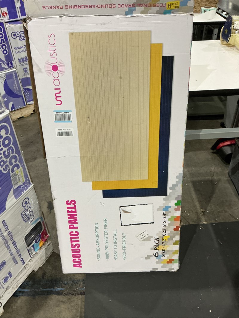 Condition photo showing Good Condition for umiacoustics 6 packs acoustic panel,47.2 x 23.6 inches decorative sound proof panel for office,home theater,studio, heather grey