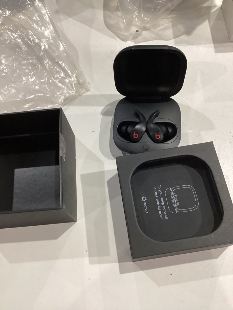 Condition photo showing Good Condition for Beats Fit Pro (1st Gen) - True Wireless Noise Cancelling Earbuds - Active Noise Cancelling - Sweat Resistant Earphones, Compatible with Apple & Android, Class 1 Bluetooth®- Beats Black Beats Black Fit Pro Without AppleCare+