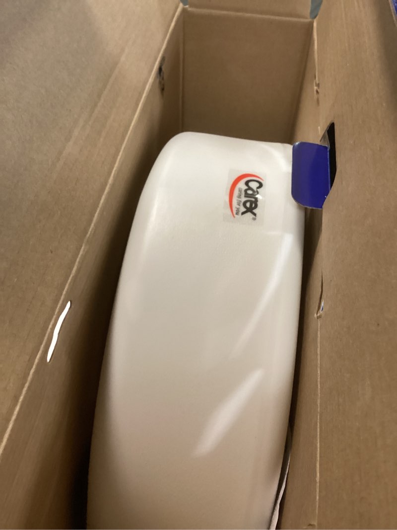 Condition photo showing Good Condition for carex 3.5 inch raised toilet seat with arms, elongated toilet seat riser, up to 250 lbs capacity, elevating & raising seat for elderly & handicap, universal, slip-resistant with padded handles, white