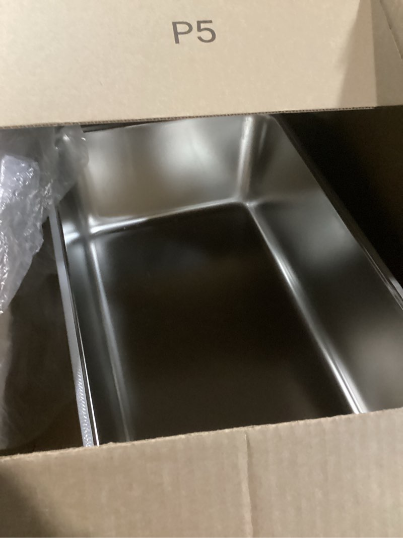 Condition photo showing Good Condition for Stainless Steel Cat Litter Box,Jumbo XL Extra Large Mental Cat Litter Pan with High Sides Lid,Low Entry for Indoor Big Cats,Non Sticky,Easy to Clean,Anti-Urine Leakage Short Side Entry