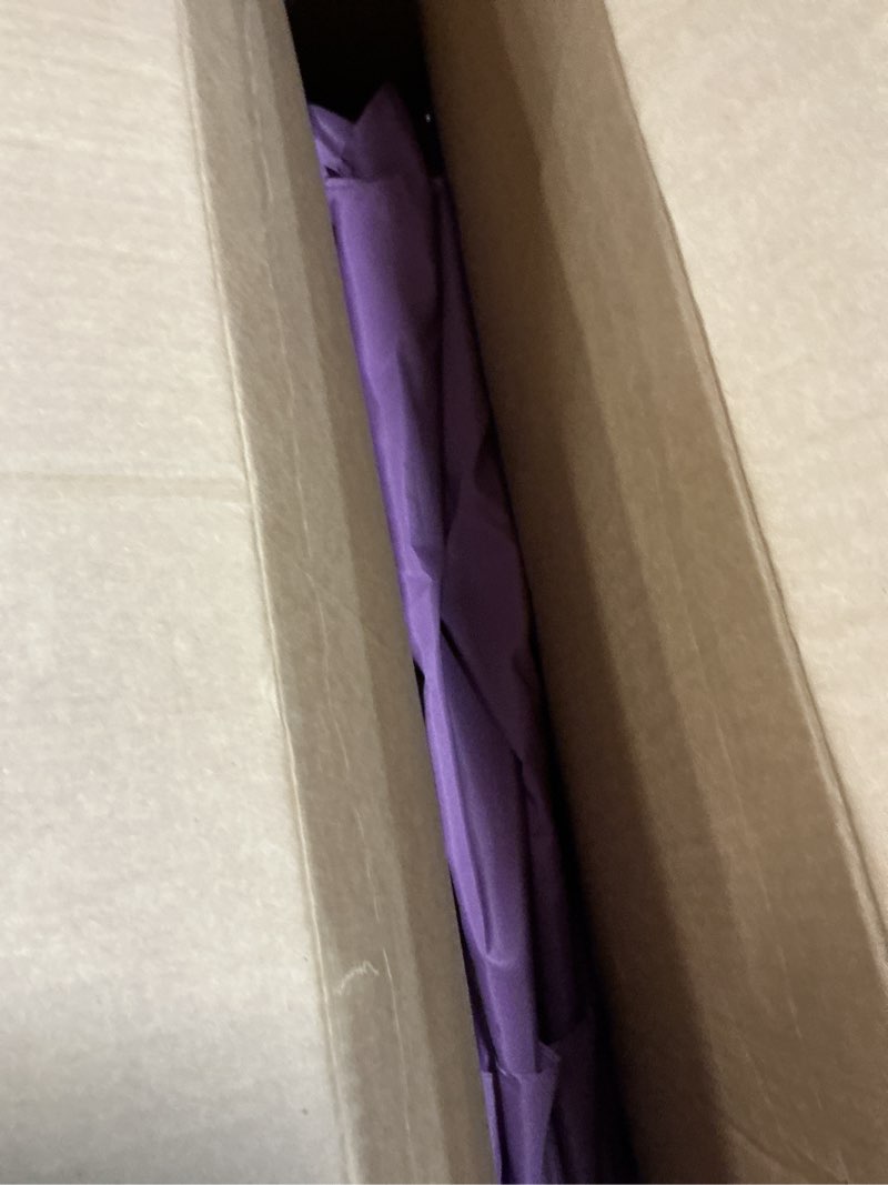 Condition photo showing Good Condition for Sunnyglade 7.5' Patio Umbrella Outdoor Table Market Umbrella with Push Button Tilt/Crank, 6 Ribs (Purple)