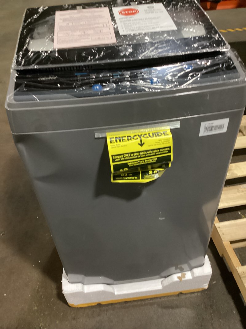 Condition photo showing Good Condition for comfee’ 1.6 cu.ft portable washing machine, 11lbs capacity fully automatic compact washer with wheels, 6 wash programs laundry drain pump, ideal for apartments, rv, camping, magnetic gray 1.6cu.ft gray