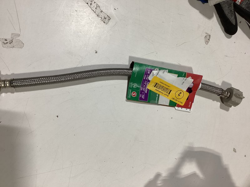 Condition photo showing Good Condition for Fluidmaster B4T16U Toilet Connector With Size Adaptors, Braided Stainless Steel - 3/8 Compression, 7/16 Compression, 1/2 Compression, or 1/2 F.I.P. Thread x 7/8 Ballcock Thread, 16-Inch Length, Iron