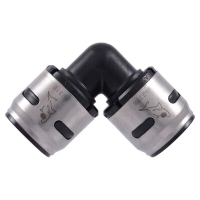 sharkbite evopex 1-in push-to-connect 90-degree elbow (2-pack)