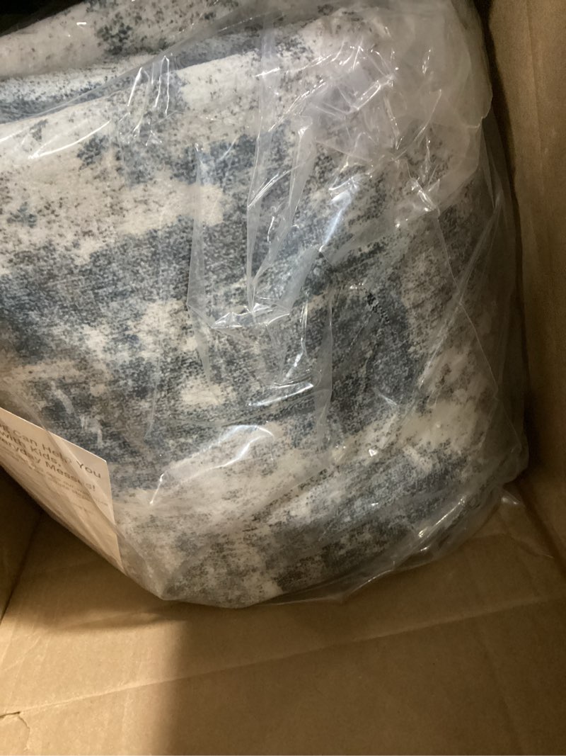 Condition photo showing Good Condition for Abstract Rug 8x10 Large Living Room Rugs Neutral Modern Washable Area Rugs for Bedroom Dining Room Non-Slip Stain Resistant Foldable Thin Blue Blue/Grey 8' x 10' (Rectangular)