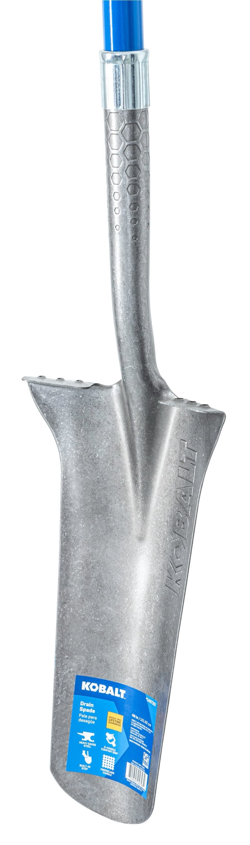 kobalt 32-in fiberglass d-handle drain spade