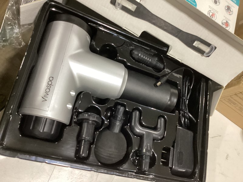 Condition photo showing Good Condition for similar to sharper image powerboost massage gun – targeted muscle recovery & pain relief | quiet, ergonomic deep tissue massager | 5 versatile attachments & 6 adjustable speeds | fsa/hsa eligible – black