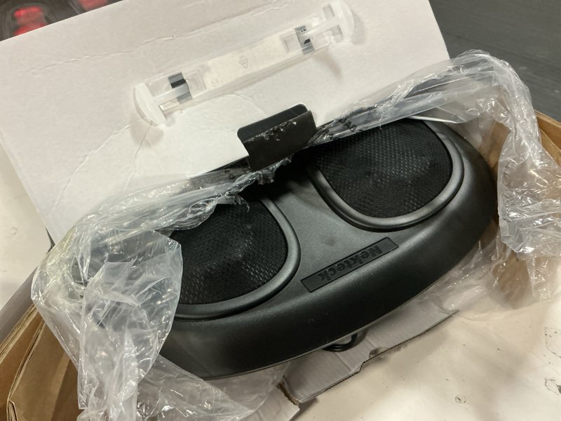 Condition photo showing Good Condition for Nekteck Foot Massager with Heat, Shiatsu Heated Electric Kneading Foot Massager Machine for Neuropathy, Plantar Fasciitis, Feet Massage for Pain Relief, Circulation, Valentines Gifts for Man Woman Her Black