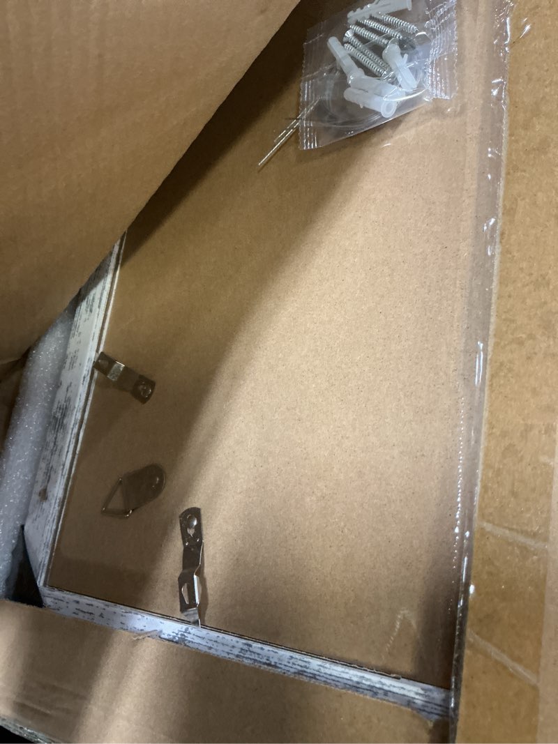 Condition photo showing Good Condition for irahmen 16x24 picture frame set of 2 with plexiglass, distressed white poster frame display picture 12x18 with mat or 16 x 24 without mat, wood photo frame for wall mounting rustic white 16x24