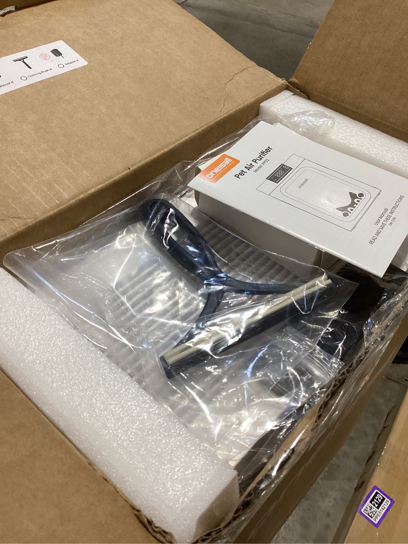 Condition photo showing Good Condition for oneisall air purifiers for home pets with double-sided washable hepa filters, large rooms up to 2200ft², air purifier for dander, odors, allergens, pet fluff hairs,pollutants, smoke, and dust, pp02