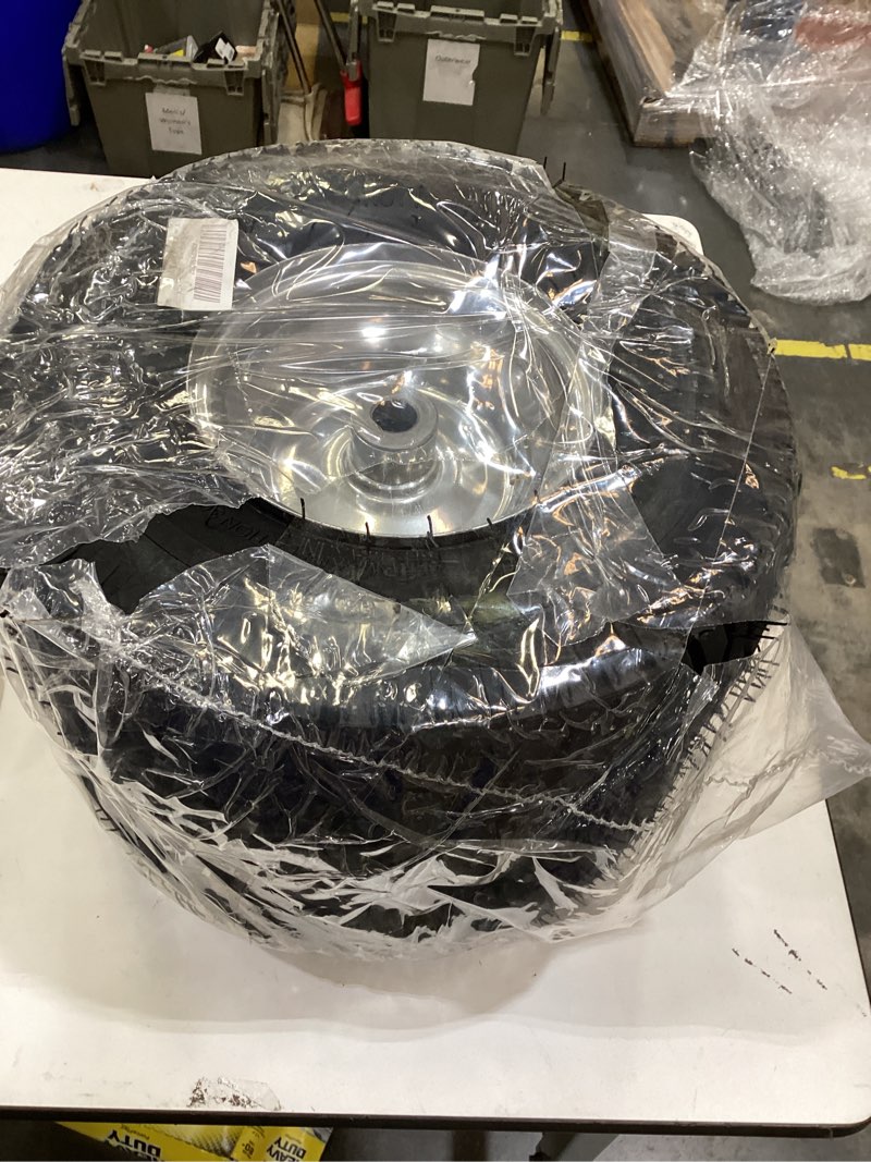 Condition photo showing Good Condition for 15x6.00-6 lawn mower tire and wheel front tire compatible with john deere craftsman husqvarna riding mowers lawn tractors