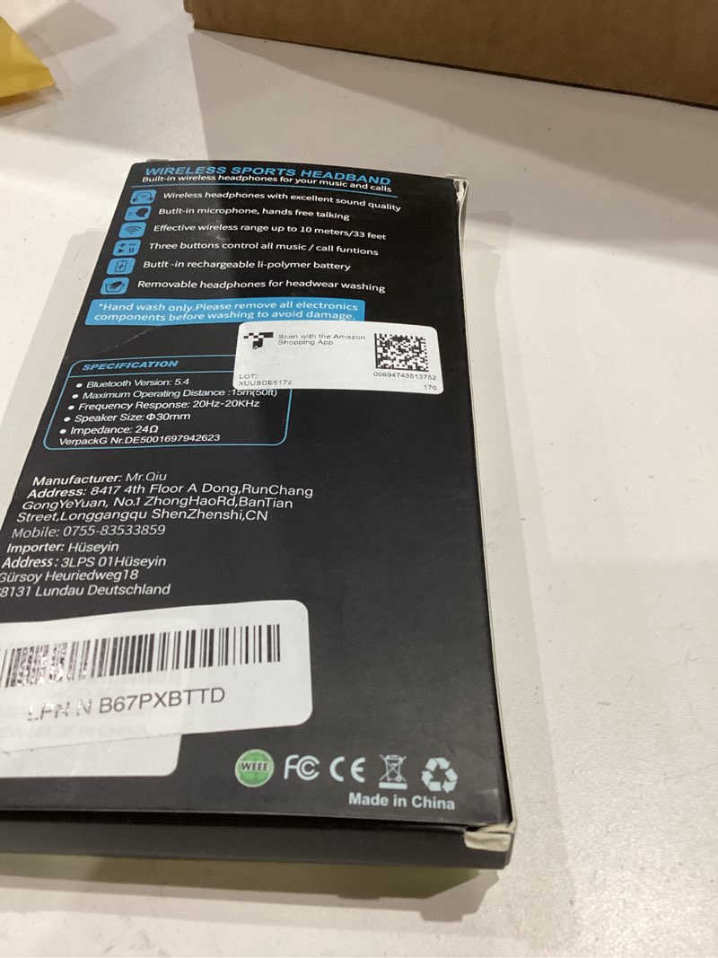Condition photo showing Good Condition for musicozy sleep headphones bluetooth 5.4 headband headphones, wireless earphones music sleep earbuds for side sleepers sleeping eye mask for women men workout running cool unique gifts, black light black one size