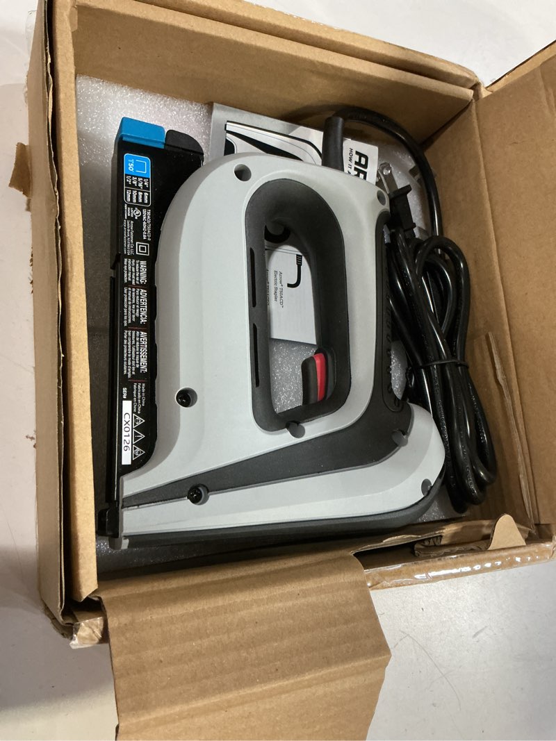 Condition photo showing Good Condition for arrow electric staple gun kit, corded stapler with 3750 pieces t50 1/4", 3/8", 1/2" staples, for upholstery professional and diy projects, t50acd