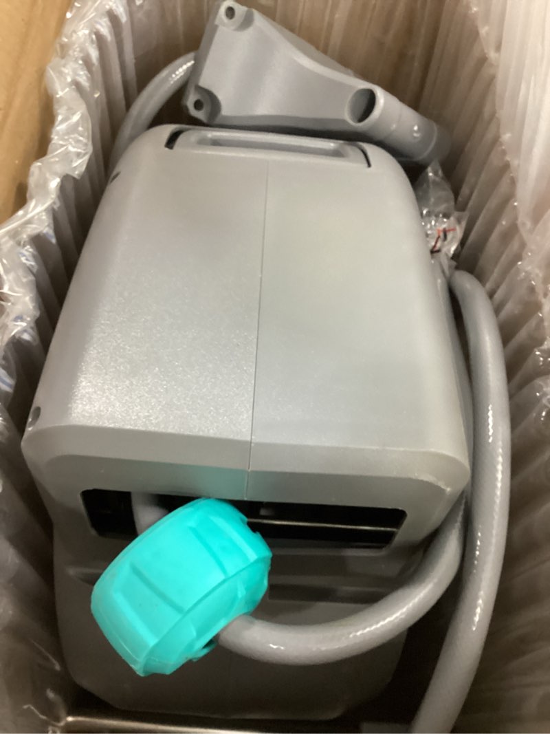 Condition photo showing Good Condition for retractable garden hose reel - 1/2 in x 100 ft wall mounted heavy duty water hose reel with automatic slow rewind system, 2 hose nozzle, 180°swivel bracket, dark gray
