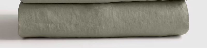 quince european linen flat sheet king willowleaf