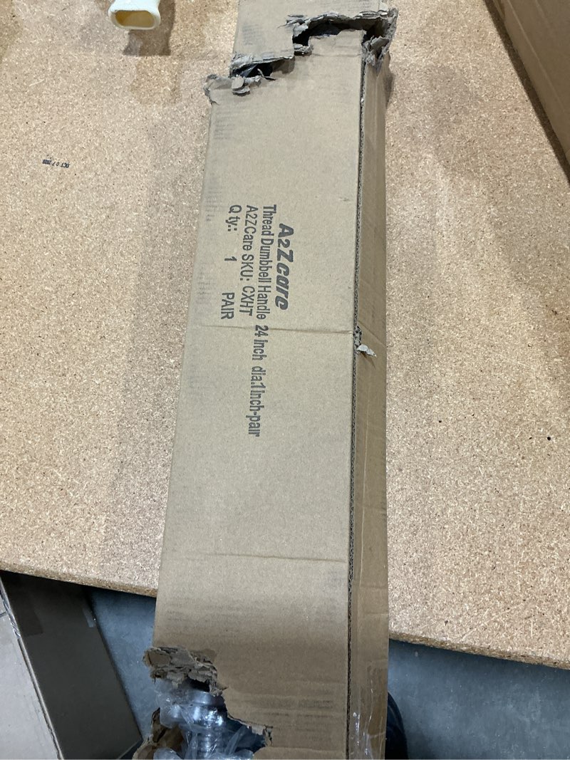Condition photo showing New/Like New for a2zcare standard dumbbell handles, 1 inch dumbbell handles, adjustable dumbbells handles 1 inch pair fit weight plate 1 inch - multiple options 14 to 24 inch d. 19.5 inches rubber