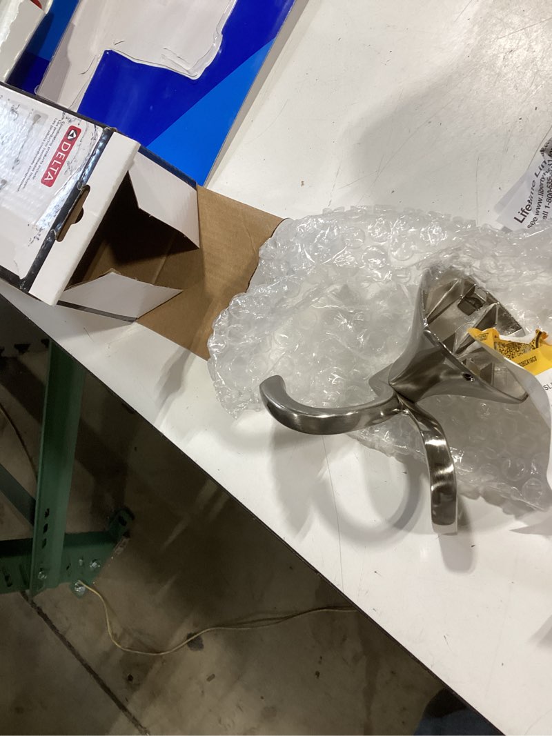 Condition photo showing Good Condition for delta sandover double-hook spotshield brushed nickel towel hook