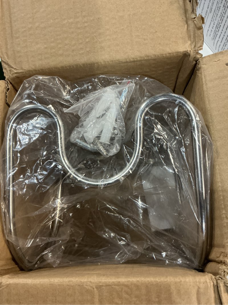 Condition photo showing Good Condition for stainless steel garden hose holder - extra large heavy duty silver ss304 wall mounted hanger for water hose, extension cords, vacuum lines, anti-rust 1