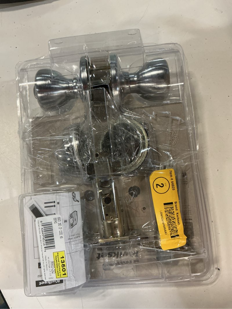 Condition photo showing Good Condition for kwikset tylo satin chrome deadbolt and entry door knob 1-3/4 in.