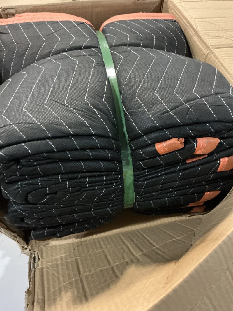 Condition photo showing Good Condition for amazon basics reinforced tear-resistant moving blankets, 72" x 80", black, 6-pack 72-inch by 80-inch
