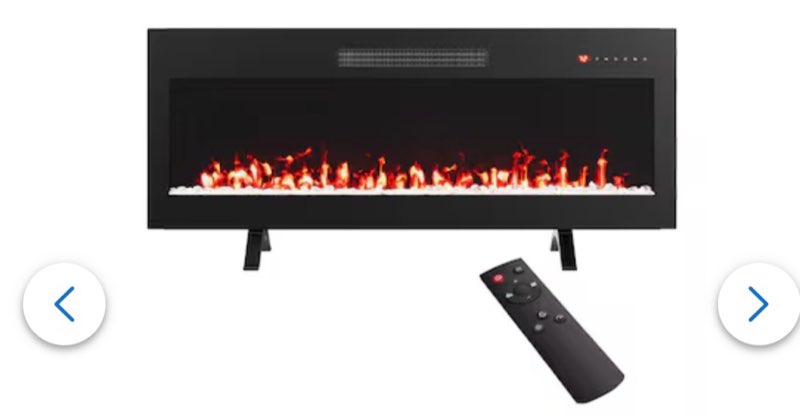 Style Selections 42-in W Black Wall mount Fan-forced with Remote Control Included